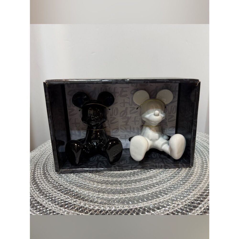 Disney Just Mickey Black and White Salt and Pepper Shakers NWT